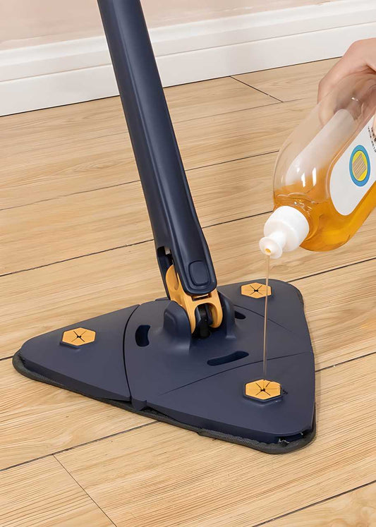 Squeezable Blue Triangle Cleaning Mop