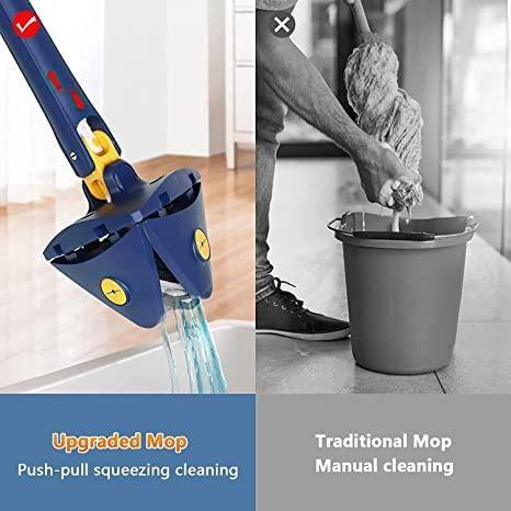 Squeezable Blue Triangle Cleaning Mop